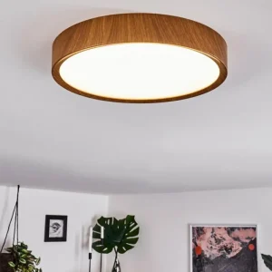 hofstein Plafonnier Nexo LED Bois foncé, 1 lumière* Lampes Modernes
