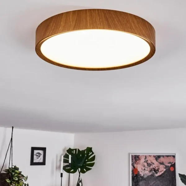 hofstein Plafonnier Nexo LED Bois foncé, 1 lumière* Lampes Modernes