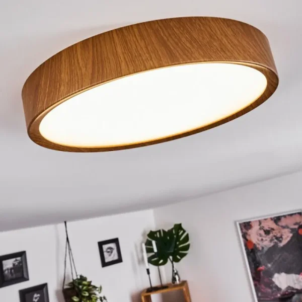 hofstein Plafonnier Nexo LED Bois foncé, 1 lumière* Lampes Modernes