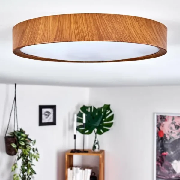 hofstein Plafonnier Nexo LED Bois foncé, 1 lumière* Lampes Modernes