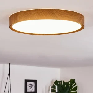 hofstein Plafonnier Nexo LED Couleur bois, Blanc, 1 lumière* Lampes Modernes