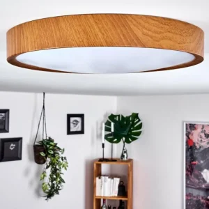hofstein Plafonnier Nexo LED Couleur bois, Blanc, 1 lumière* Lampes Modernes