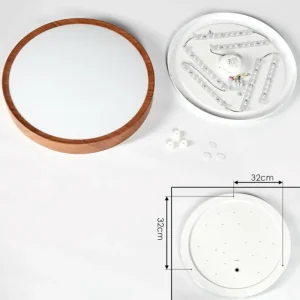 hofstein Plafonnier Nexo LED Couleur bois, Blanc, 1 lumière* Lampes Modernes