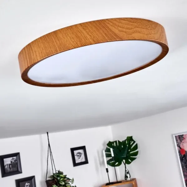 hofstein Plafonnier Nexo LED Couleur bois, Blanc, 1 lumière* Lampes Modernes