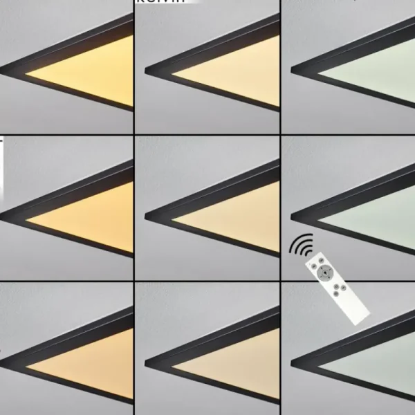 hofstein Plafonnier Nexo LED Noir, 1 lumière, Télécommandes* Lampes Modernes