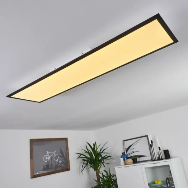 hofstein Plafonnier Nexo LED Noir, 1 lumière, Télécommandes* Lampes Modernes