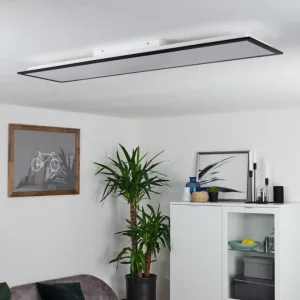 hofstein Plafonnier Nexo LED Noir, 1 lumière, Télécommandes* Lampes Modernes