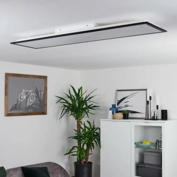 hofstein Plafonnier Nexo LED Noir, 1 lumière, Télécommandes* Lampes Modernes