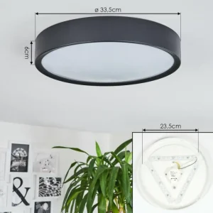 hofstein Plafonnier Nexo LED Noir, 1 lumière* Lampes Modernes