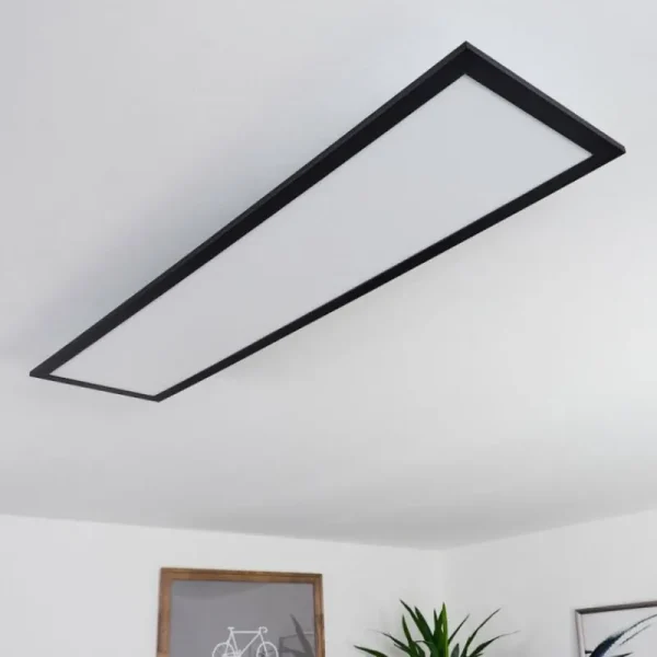 hofstein Plafonnier Nexo LED Noir, 1 lumière, Télécommandes* Lampes Modernes