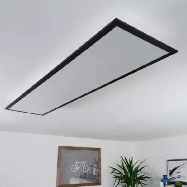 hofstein Plafonnier Nexo LED Noir, 1 lumière, Télécommandes* Lampes Modernes