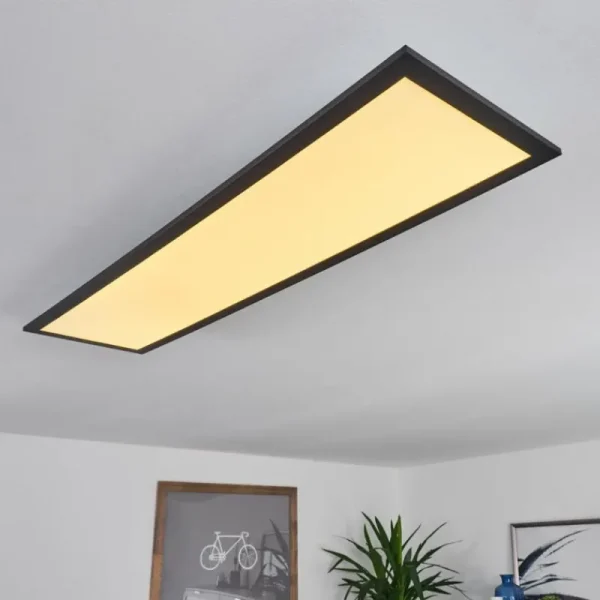 hofstein Plafonnier Nexo LED Noir, 1 lumière, Télécommandes* Lampes Modernes
