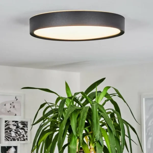 hofstein Plafonnier Nexo LED Noir, 1 lumière* Lampes Modernes