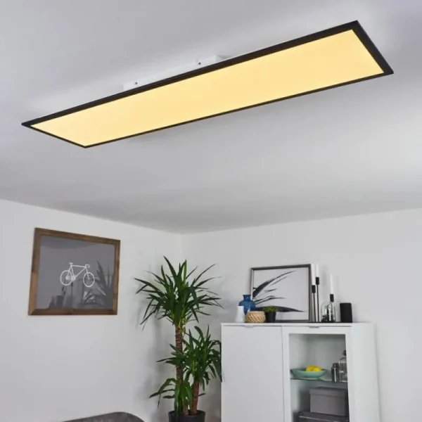 hofstein Plafonnier Nexo LED Noir, 1 lumière, Télécommandes* Lampes Modernes