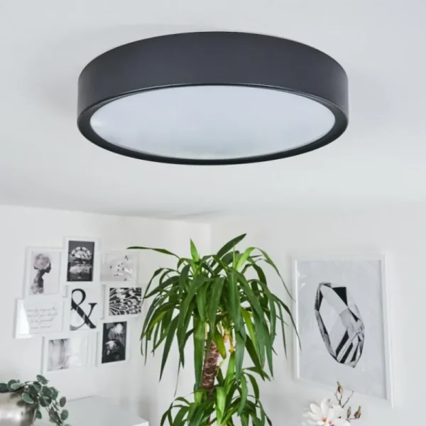 hofstein Plafonnier Nexo LED Noir, 1 lumière* Lampes Modernes