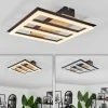 hofstein Plafonnier Nganbeto LED Couleur bois, Noir, 1 lumière* Lampes Modernes