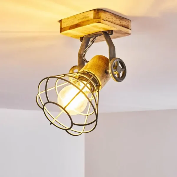 hofstein Plafonnier Nifun Brun, Gris, 1 lumière* Lampes Modernes
