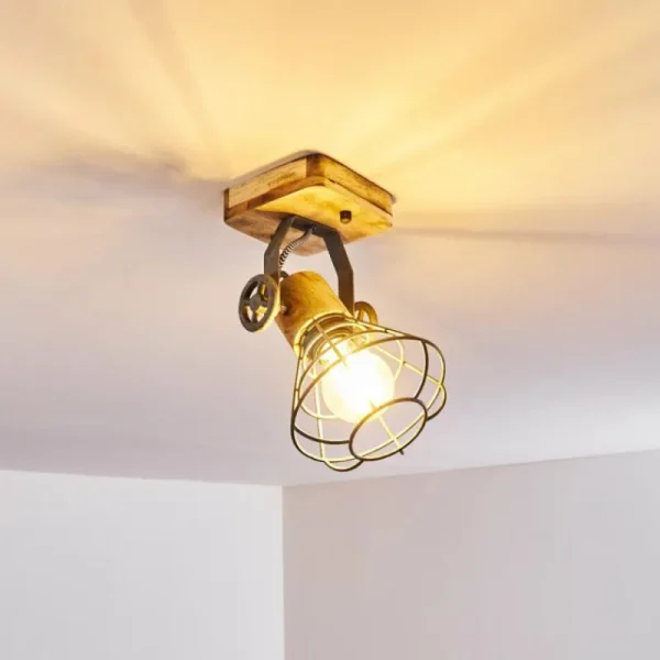 hofstein Plafonnier Nifun Brun, Gris, 1 lumière* Lampes Modernes