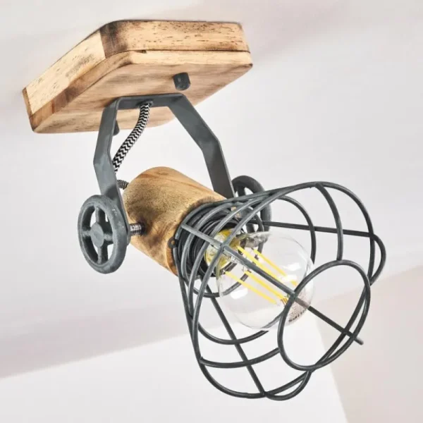 hofstein Plafonnier Nifun Brun, Gris, 1 lumière* Lampes Modernes