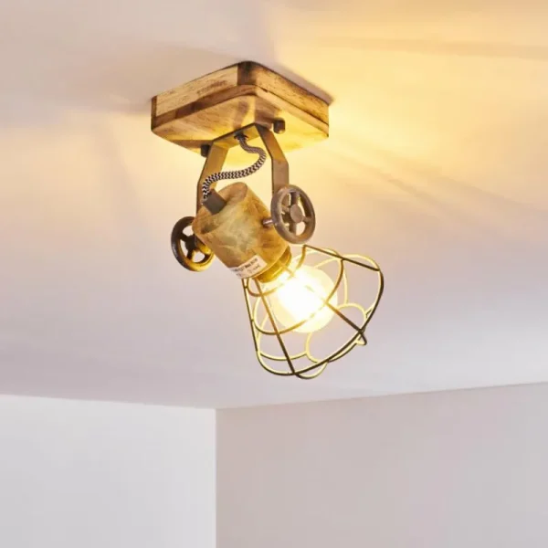 hofstein Plafonnier Nifun Brun, Gris, 1 lumière* Lampes Modernes