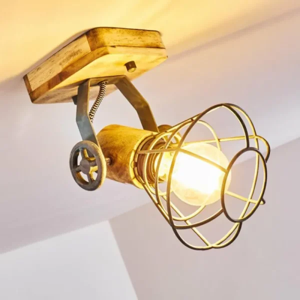 hofstein Plafonnier Nifun Brun, Gris, 1 lumière* Lampes Modernes