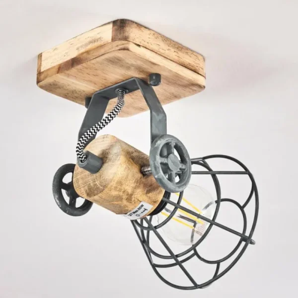 hofstein Plafonnier Nifun Brun, Gris, 1 lumière* Lampes Modernes