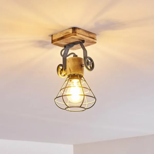 hofstein Plafonnier Nifun Brun, Gris, 1 lumière* Lampes Modernes