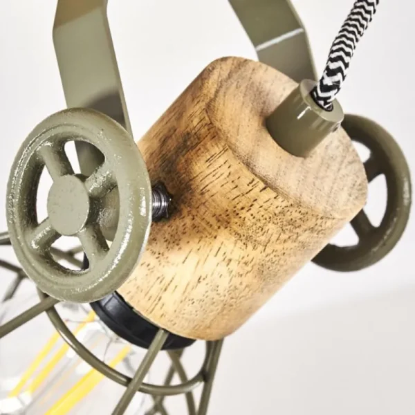 hofstein Plafonnier Nifun Brun, Vert, 1 lumière* Lampes Modernes