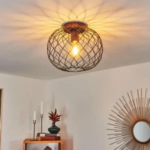 hofstein Plafonnier Nordslesvig Bronze, Noir, 1 lumière* Lampes Modernes