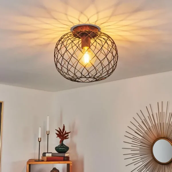 hofstein Plafonnier Nordslesvig Bronze, Noir, 1 lumière* Lampes Modernes