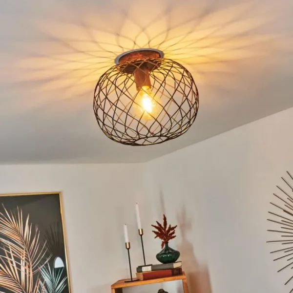 hofstein Plafonnier Nordslesvig Bronze, Noir, 1 lumière* Lampes Modernes