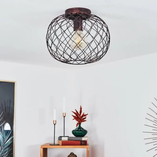 hofstein Plafonnier Nordslesvig Bronze, Noir, 1 lumière* Lampes Modernes