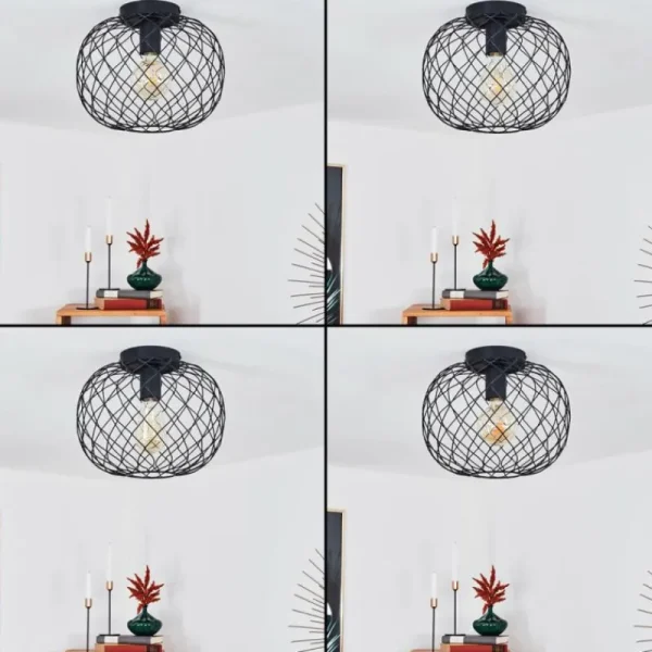 hofstein Plafonnier Nordslesvig Noir, 1 lumière* Lampes Modernes