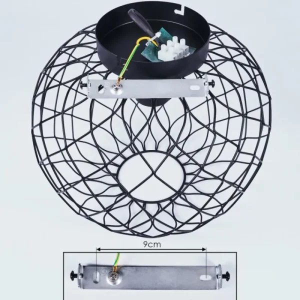 hofstein Plafonnier Nordslesvig Noir, 1 lumière* Lampes Modernes