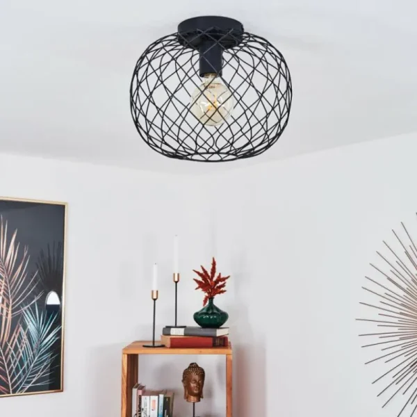 hofstein Plafonnier Nordslesvig Noir, 1 lumière* Lampes Modernes
