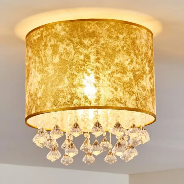 hofstein Plafonnier Norrfors Argenté, Transparent, 1 lumière* Lampes En Verre