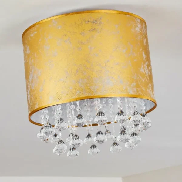 hofstein Plafonnier Norrfors Argenté, Transparent, 1 lumière* Lampes En Verre