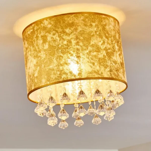hofstein Plafonnier Norrfors Argenté, Transparent, 1 lumière* Lampes En Verre