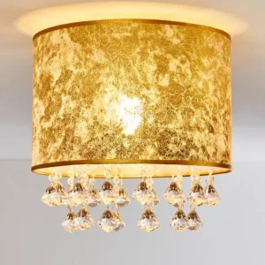 hofstein Plafonnier Norrfors Argenté, Transparent, 1 lumière* Lampes En Verre
