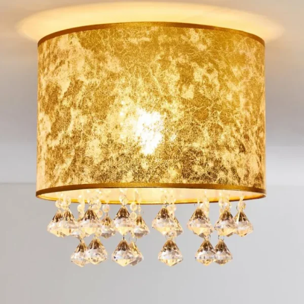 hofstein Plafonnier Norrfors Argenté, Transparent, 1 lumière* Lampes En Verre