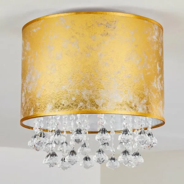 hofstein Plafonnier Norrfors Argenté, Transparent, 1 lumière* Lampes En Verre