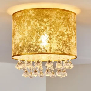 hofstein Plafonnier Norrfors Argenté, Transparent, 1 lumière* Lampes En Verre