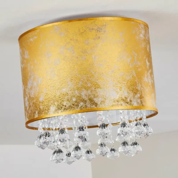 hofstein Plafonnier Norrfors Argenté, Transparent, 1 lumière* Lampes En Verre