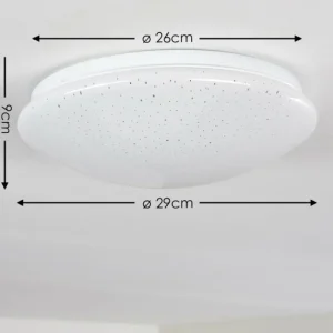 hofstein Plafonnier Norton Star LED Blanc, 1 lumière, Télécommandes, Changeur de couleurs* Lampes Modernes