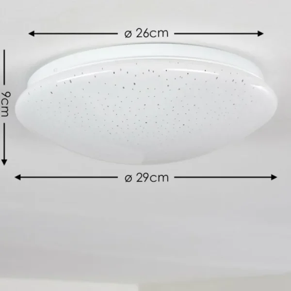 hofstein Plafonnier Norton Star LED Blanc, 1 lumière, Télécommandes, Changeur de couleurs* Lampes Modernes