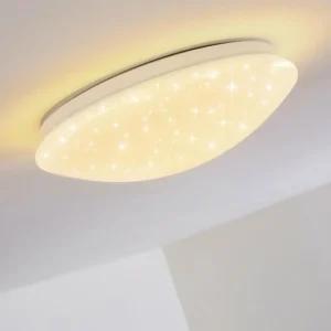 hofstein Plafonnier Norton Star LED Blanc, 1 lumière, Télécommandes, Changeur de couleurs* Lampes Modernes
