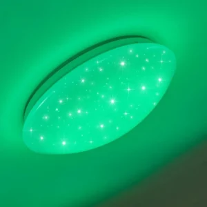 hofstein Plafonnier Norton Star LED Blanc, 1 lumière, Télécommandes, Changeur de couleurs* Lampes Modernes
