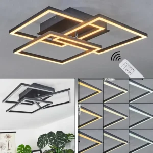 hofstein Plafonnier Oberegg LED Blanc, 1 lumière, Télécommandes* Lampes Modernes