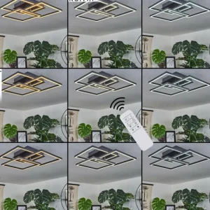 hofstein Plafonnier Oberegg LED Blanc, 1 lumière, Télécommandes* Lampes Modernes