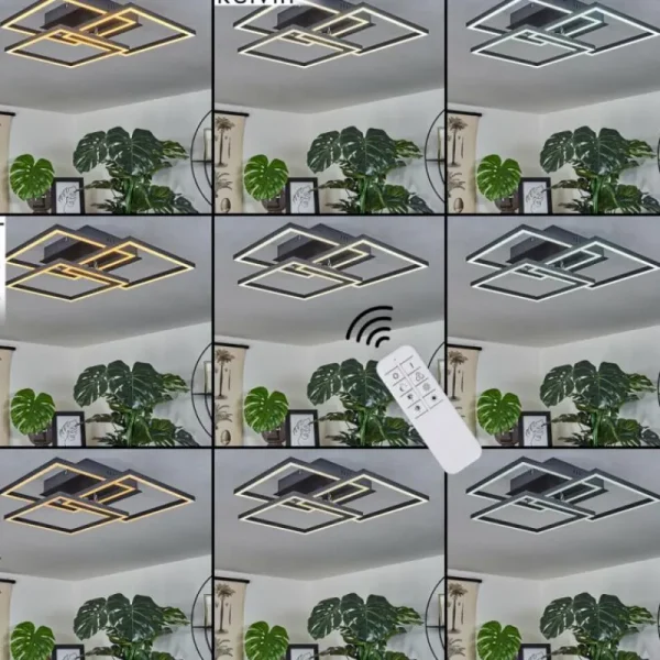 hofstein Plafonnier Oberegg LED Blanc, 1 lumière, Télécommandes* Lampes Modernes